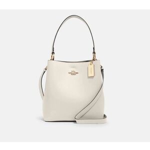 NEW Coach Town Bucket Bag in Chalk Light Saddle